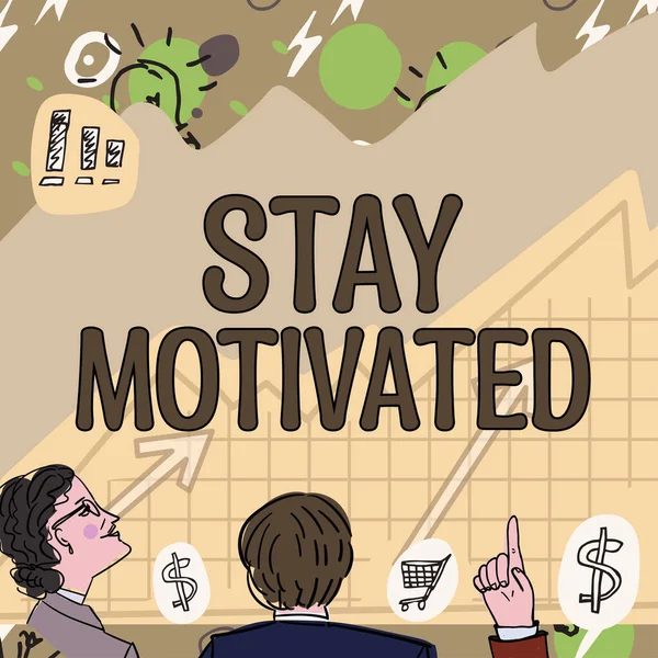 Psaní Zobrazeného Textu Stay Motivated Business Idea Odměňte Pokaždé Když — Stock fotografie