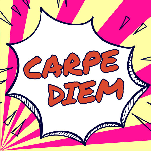 Handwriting text Carpe Diem, Business concept public festival which people play music and dance