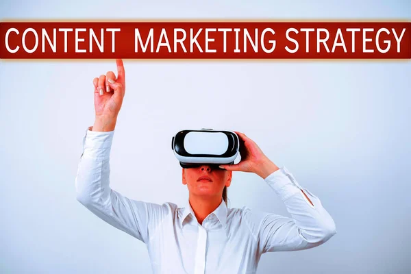 Text Zeigt Inspiration Content Marketing Strategie Geschäftsidee Verteilung Von Inhalten — Stockfoto