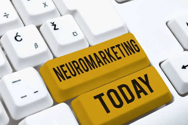 Señal Que Muestra Neuromarketing Campo Concepto Negocio Marketing Utiliza Tecnologías — Foto de Stock