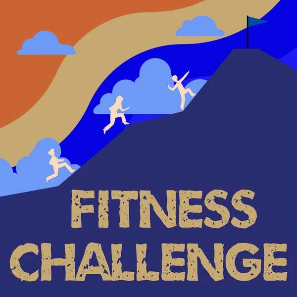 Τίτλος Κειμένου Που Παρουσιάζει Fitness Challenge Business Συνθήκη Έννοια Του — Φωτογραφία Αρχείου