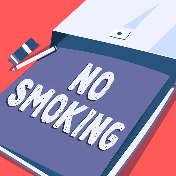 Texto Mostrando Inspiração Não Fumar Ideia Negócio Usando Tabaco Proibido — Fotografia de Stock