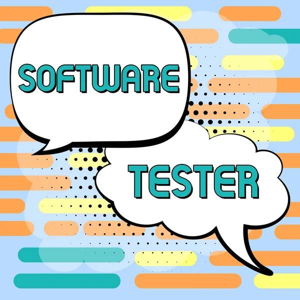 Software Tester Business Schaufenster Zum Schutz Von Software Vor Bösartigen — Stockfoto