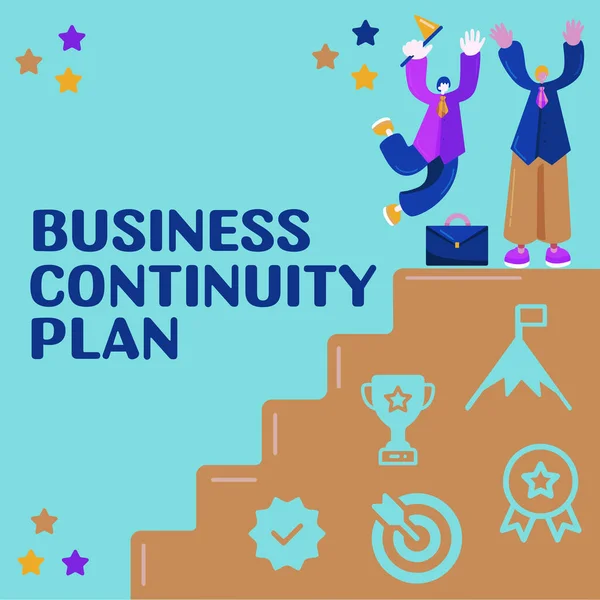 Έμπνευση Δείχνει Σημάδι Business Continuity Plan Επιχειρηματική Έννοια Δημιουργία Συστημάτων — Φωτογραφία Αρχείου