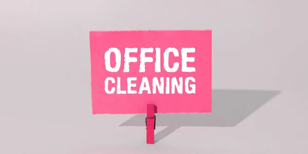 Inspiration Showing Sign Office Cleaning Concept Meaning Action Process Cleaning — Stock Photo, Image