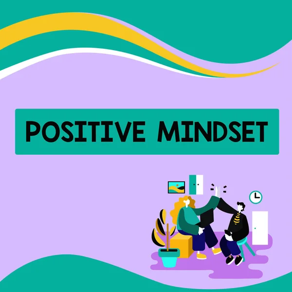 Konzeptionelle Bildunterschrift Positive Mindset Konzept Das Mentale Und Emotionale Haltung — Stockfoto