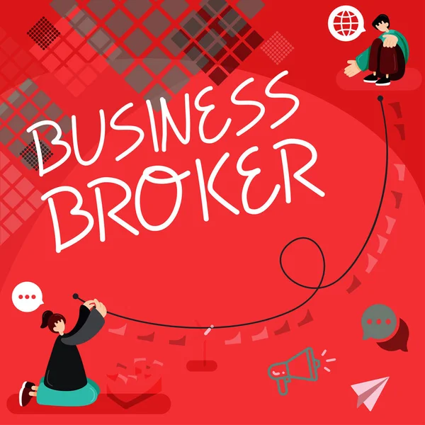 Zeichen Für Business Broker Geschäftsidee Die Kurzform Inhalte Eines Unternehmens — Stockfoto