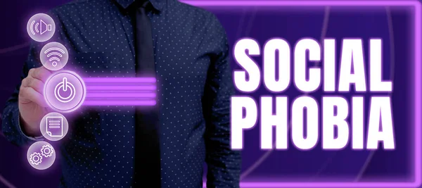 Konzeptionelle Zurschaustellung Soziale Phobie Konzeptfoto Überwältigende Angst Vor Sozialen Situationen — Stockfoto