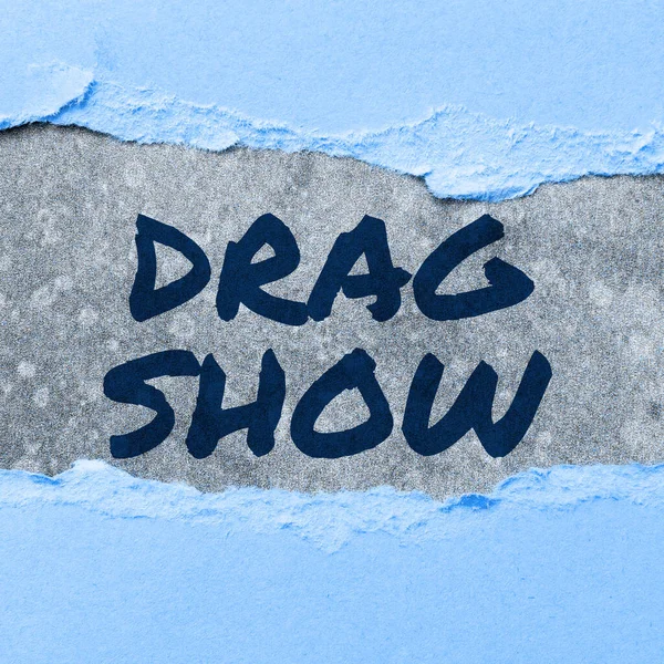 Konceptvisning Drag Show Word Skrivet Tävlingsevenemang Där Två Bilar Försöker — Stockfoto