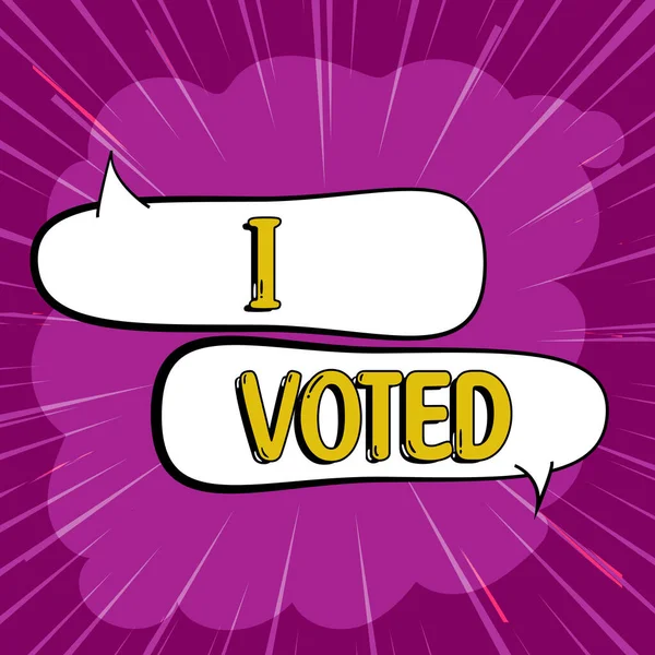 Sign Displaying Voted Concept Meaning Indication Choice Two More Candidates — Stock Photo, Image