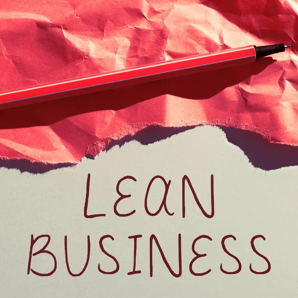 Tekst Bijschrift Presenteren Lean Business Bedrijfsoverzicht Verbetering Afvalminimalisatie Zonder Productiviteit — Stockfoto