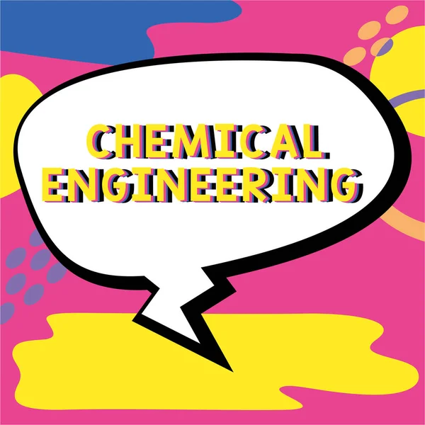 Yazısı Işareti Kimya Mühendisliği Yaklaşımı Endüstriyel Kimya Uygulaması Ile Ilgili — Stok fotoğraf