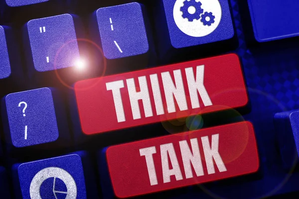 Signe Écriture Think Tank Vitrine Affaires Penser Des Solutions Innovantes — Photo