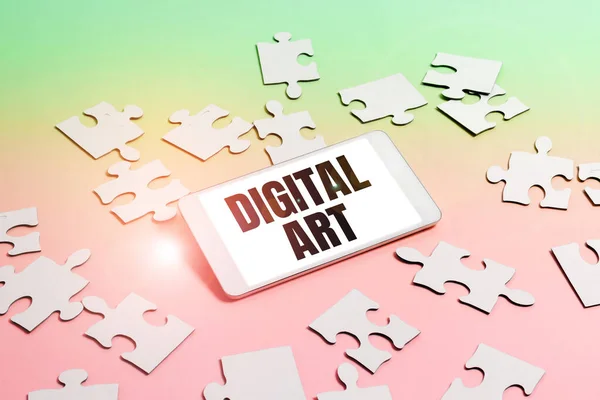 Концептуальный Дисплей Digital Art Word Written Use Skill Creative Imagination — стоковое фото
