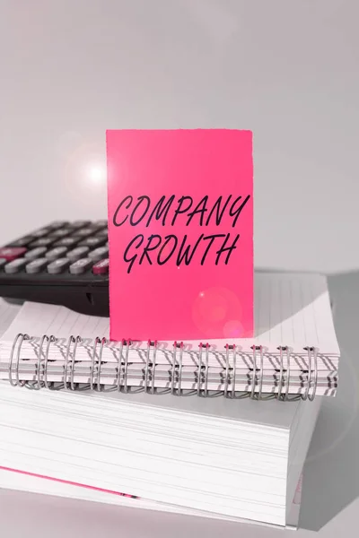 Sinal Escrita Manual Crescimento Empresa Business Mostra Uma Fase Longo — Fotografia de Stock