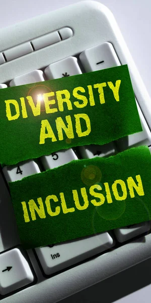 Segno Scrittura Mano Diversità Inclusione Business Range Approccio Differenza Umana — Foto Stock