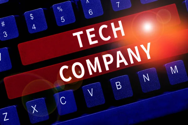 Handschrift Text Tech Company Word Für Ein Unternehmen Das Lösungen — Stockfoto