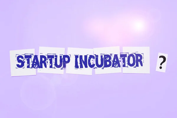 Почерк Тексту Startup Incubator Концепція Бізнес Ідеї Яка Може Бути — стокове фото
