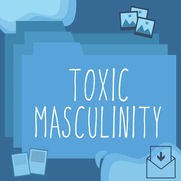 Text Zeigt Inspiration Toxic Masculinity Word Written Beschreibt Enge Repressive — Stockfoto