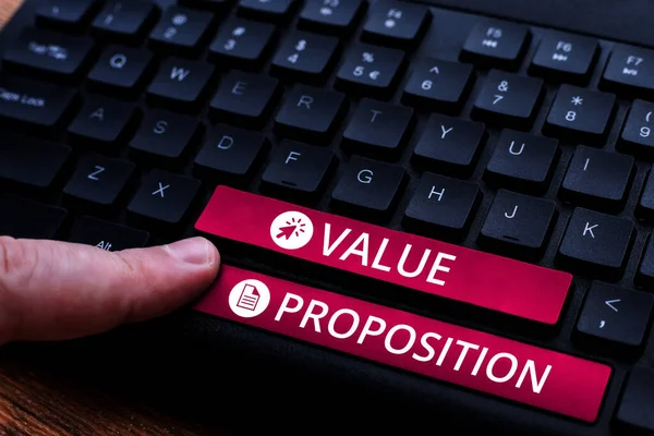Conceptuele Weergave Value Proposition Concept Betekent Service Maken Bedrijf Product — Stockfoto