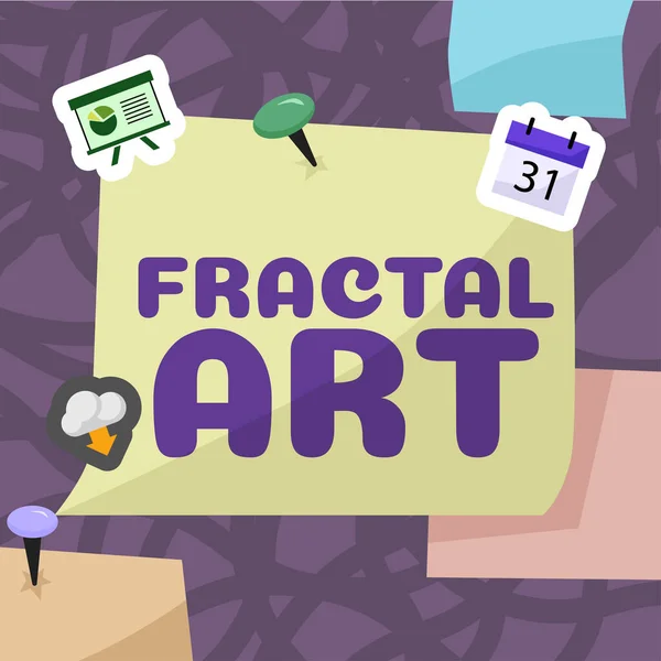 Текст Показывающий Вдохновение Fractal Art Бизнес Идея Место Раздел Веб — стоковое фото