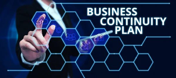Kézírás Jel Business Continuity Plan Business Approach Creating Systems Prevention — Stock Fotó