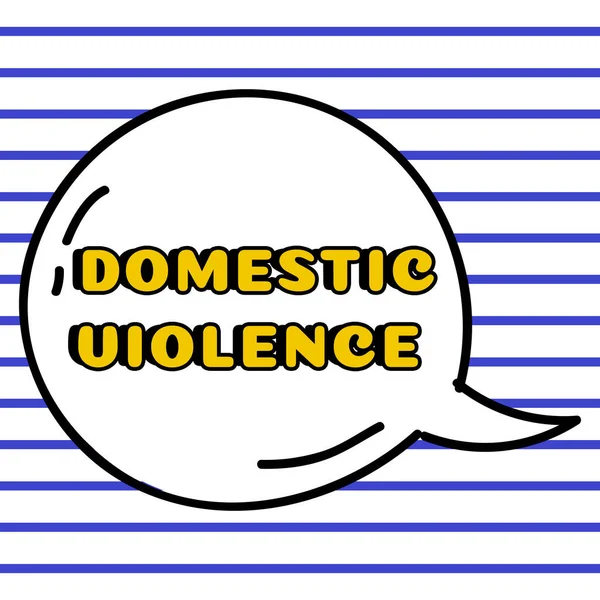 Signe Montrant Violence Domestique Les Affaires Mettent Valeur Les Comportements — Photo