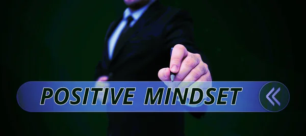 Conceptuele Bijschrift Positieve Mindset Business Idee Mentale Emotionele Houding Die — Stockfoto