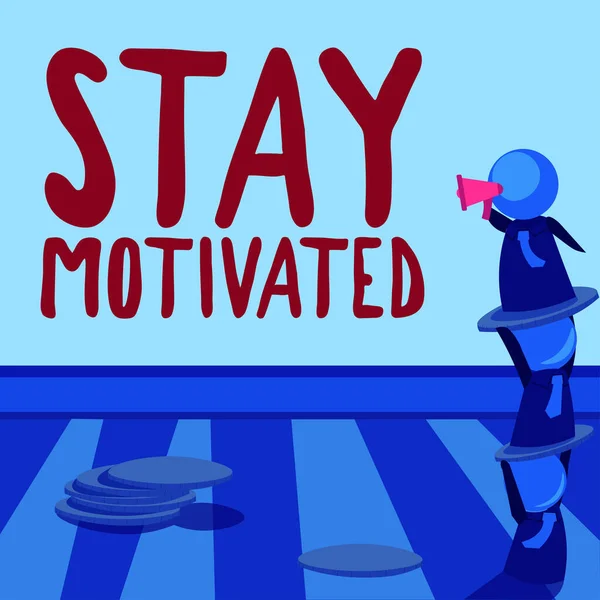 Text Sign Showing Stay Motivated Conceptual Photo Reward Yourself Every — Stock Photo, Image