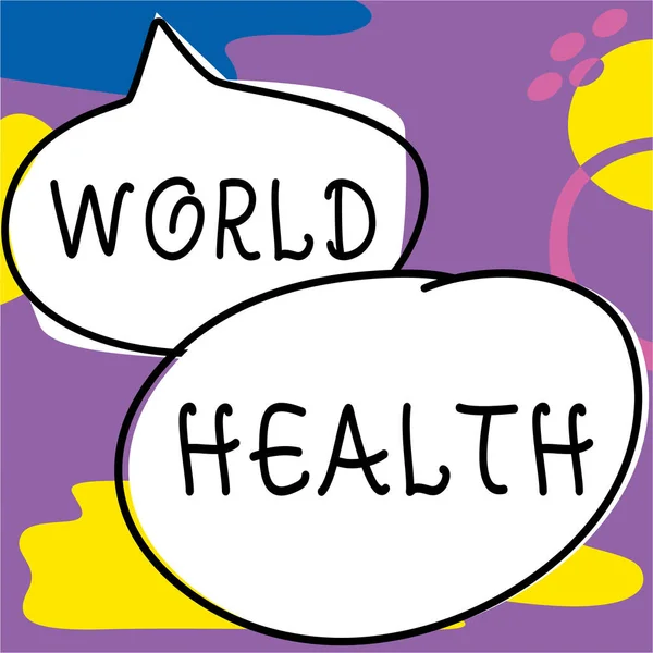 Texte Montrant Santé Mondiale Idée Entreprise Journée Mondiale Action Dédiée — Photo