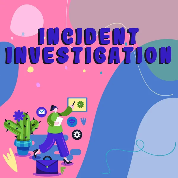 Tekstbord Met Incident Investigation Business Approach Verantwoordelijk Voor Integriteit Van — Stockfoto