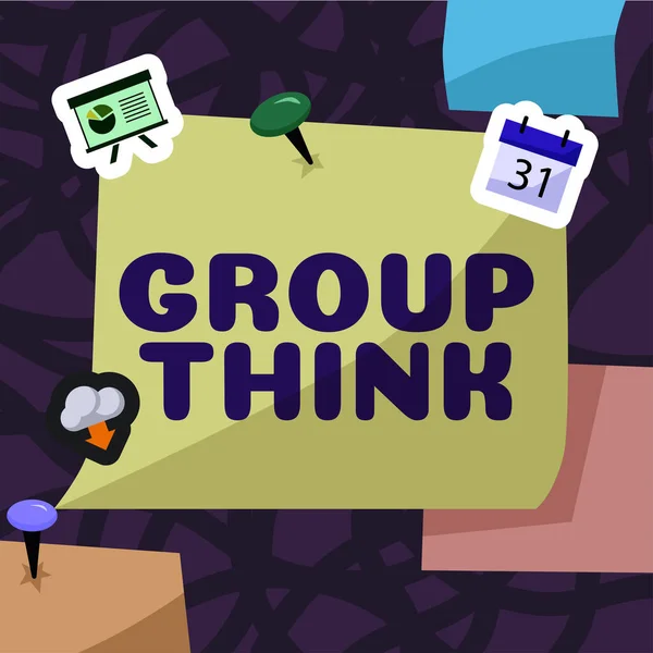 Group Think 아이디어는 공식적으로 비공식적으로 아이디어를 — 스톡 사진