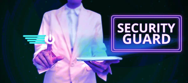 Szöveg Megjelenítése Security Guard Word Tools Used Manage Multiple Security — Stock Fotó