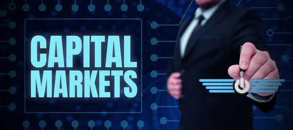 Text Som Visar Inspiration Kapitalmarknader Internet Koncept Tillåt Företag Att — Stockfoto