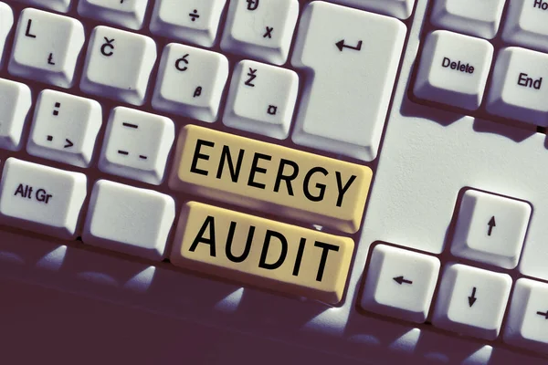 Conceptual Display Energy Audit Concept Meaning Assessment Energy Needs Efficiency — Stock Photo, Image