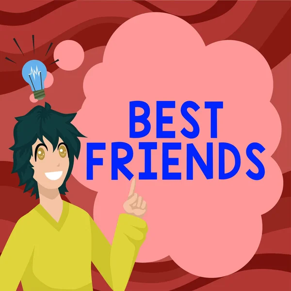 Texto Presentando Best Friends Internet Concept Una Persona Que Valoras — Foto de Stock