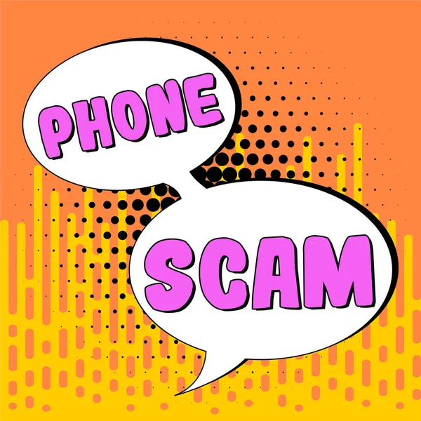 Texto Mostrando Inspiração Telefone Scam Visão Geral Negócio Recebendo Chamadas — Fotografia de Stock