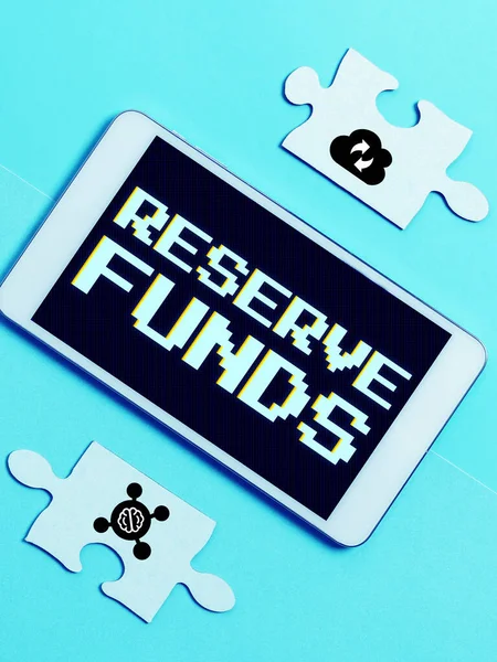 Ručně Psané Znamení Rezervní Fondy Business Přístup Peníze Uvolněné Banky — Stock fotografie