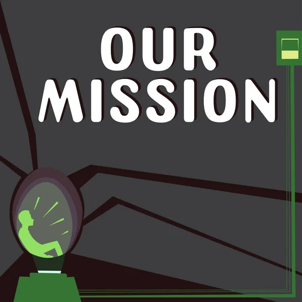 Testi Scritti Mano Nostre Attività Mission Business Concept Pianificazione Abbiamo — Foto Stock