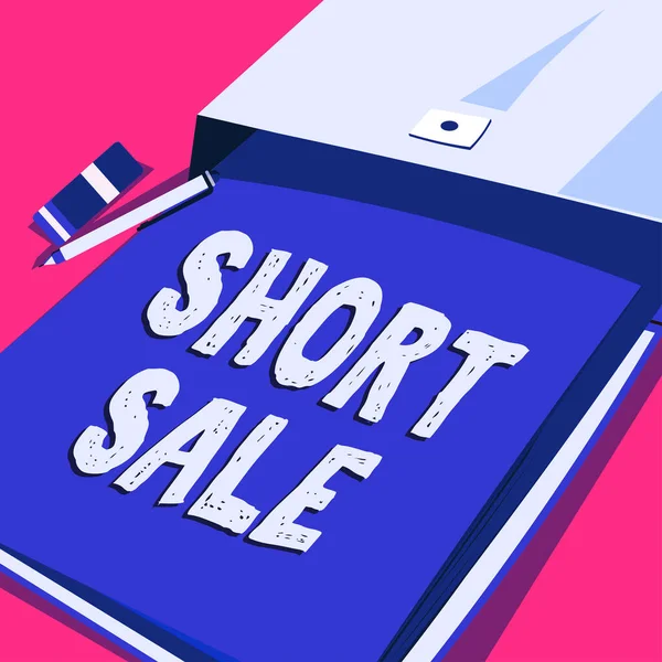 Podepsat Zobrazení Short Sale Business Přístup Home Který Nabízen Cenu — Stock fotografie