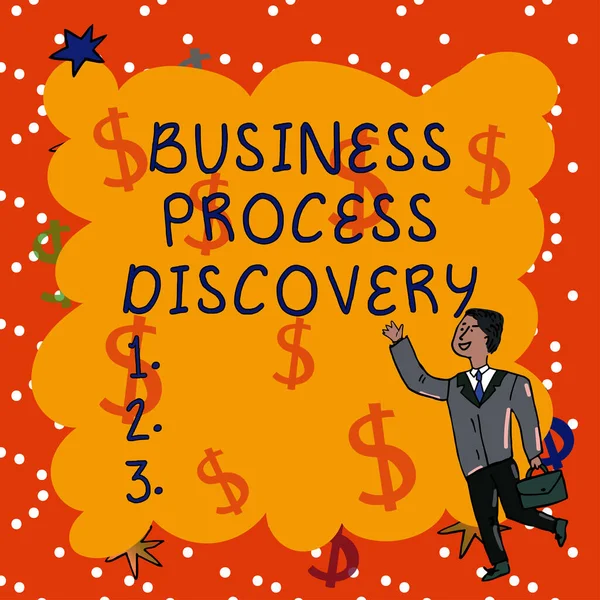 Titulek Textu Představující Business Process Discovery Business Overview Implementovaný Dosažení — Stock fotografie