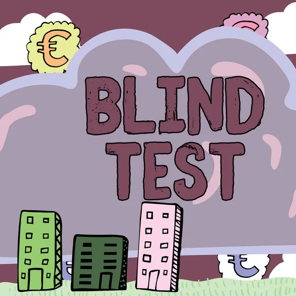 Εννοιολογική Λεζάντα Τυφλή Δοκιμή Εννοιολογική Φωτογραφία Κοινωνική Εμπλοκή Ένα Άτομο — Φωτογραφία Αρχείου