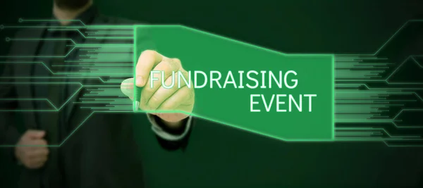 Tekst Pokazujący Inspirację Fundraising Event Słowo Kampanię Której Celem Jest — Zdjęcie stockowe
