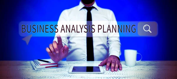 Psaní Textu Textem Business Analysis Planning Concept Znamená Jedna Společnost — Stock fotografie