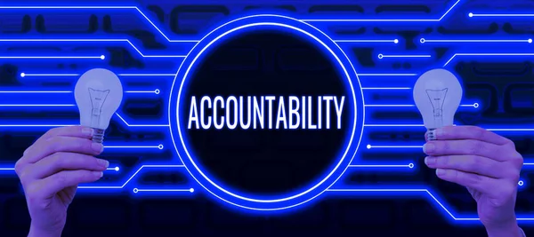 Zarejestruj Wyświetlanie Odpowiedzialności Podejście Biznesowe Stan Odpowiedzialności Odpowiedzialny Coś — Zdjęcie stockowe