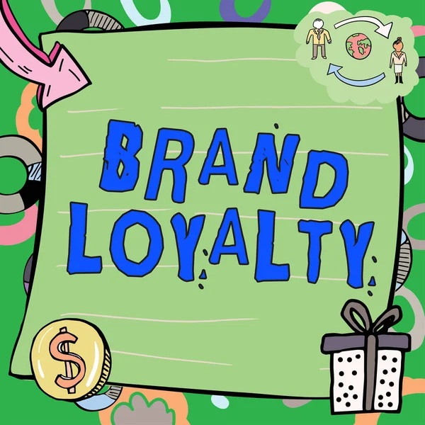 Εγγραφή Εμφανίζοντας Κείμενο Brand Loyalty Επιχειρηματική Επισκόπηση Επανάληψη Αγορά Πρεσβευτής — Φωτογραφία Αρχείου