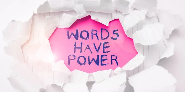 Tulisan Tangan Bertuliskan Kata Kata Memiliki Kekuatan Peninjauan Bisnis Kemampuan — Stok Foto