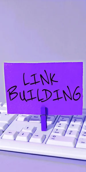 Texte Inspirant Link Building Business Showcase Seo Term Exchange Liens — Photo