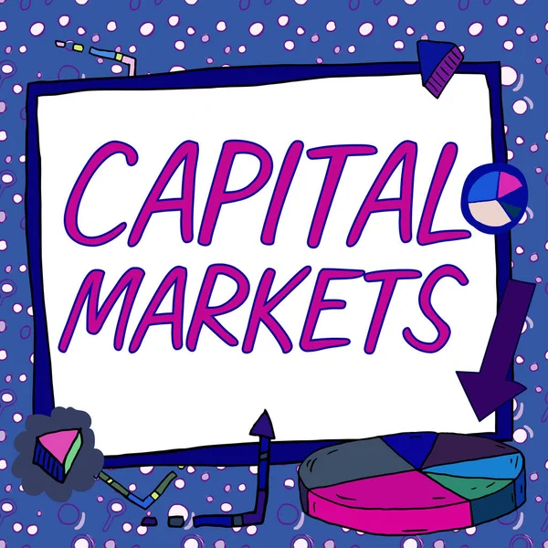 Inspiration Som Visar Tecken Kapitalmarknader Begreppet Mening Tillåt Företag Att — Stockfoto