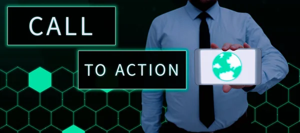 Tekst Met Inspiratie Call Action Business Showcase Besluitvorming Aanmoedigen Succesvolle — Stockfoto